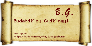 Budaházy Gyöngyi névjegykártya