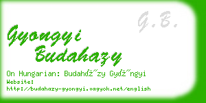 gyongyi budahazy business card